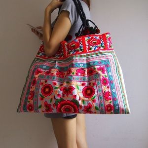 Embroidered tote bag